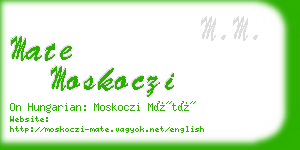mate moskoczi business card